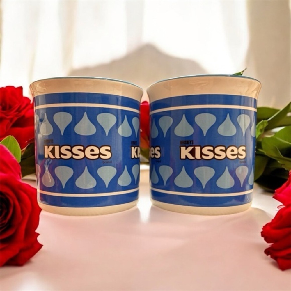 Set of Two Hershey's Kisses Blue Mugs NWOT